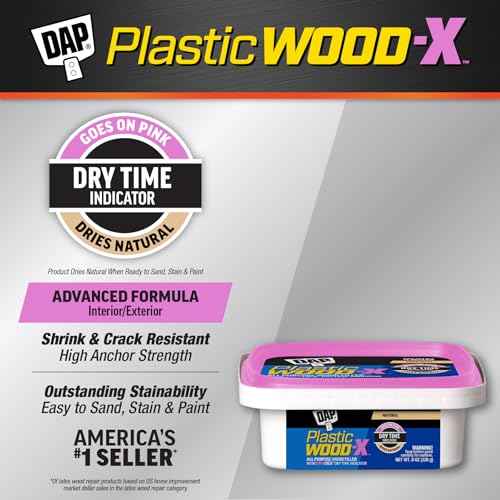 DAP Plastic Wood-X with DryDex Wood Filler, Natural, 8 Oz (7079800541)