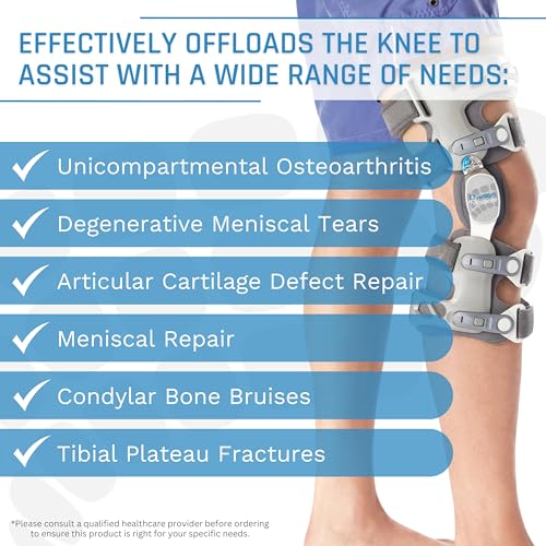 Game Changer Unloader Knee Brace with Undersleeve - Lightweight OA Support for Arthritis & Pain Relief - Low Profile Design for Comfort Fit (Large/X-Large, Right)