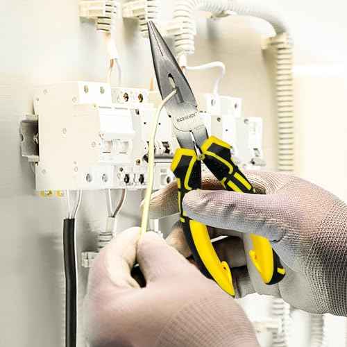 BOOSDEN¢ç 8 inch Needle Nose Pliers with Side Cutters, Precision Long Nose Pliers with Wire Cutters, Professional Needle Nose Spring Loaded Pliers, Used for Cutting Clamping Pinching Jewelry Making