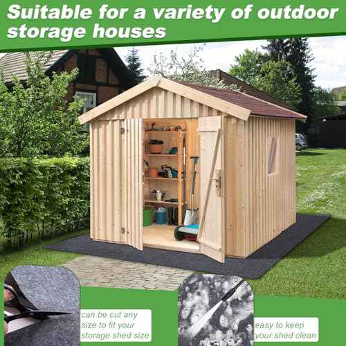Outdoor Storage Shed Mat Waterproof 6.2x4.2ft,Thickened Garage Floor Mat Carport Oil Mat,Non Slip Shed Flooring Protector Mat for Patio,Garden,Furniture,Moto,Car