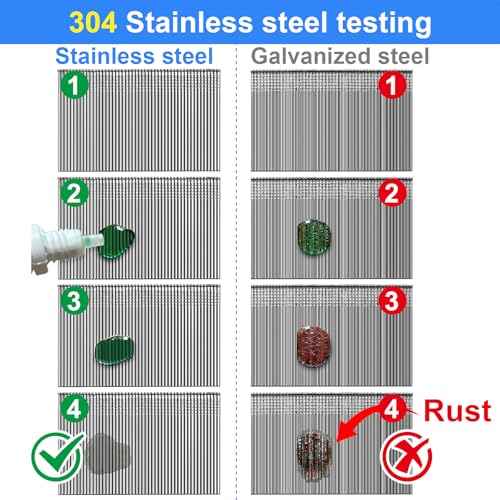 16 Gauge 304 Stainless Steel Straight Finish Nails, Assorted Size Project Pack for Pneumatic, Electric Finish Nailer or Nail Gun (1-1/2")