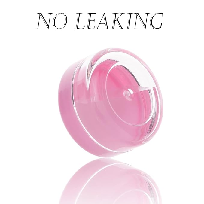 10pcs Small Travel Containers, Pink Sample Containers with Screw Lids, 5 Size 3/5/10/15/20 Gram Sample Jars with 12pcs Labels and 2pcs Mini Disposable Spatula, Makeup Sample Containers BPA Free