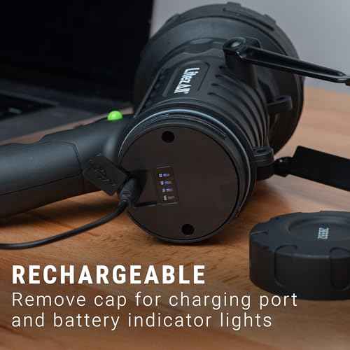 LitezAll ULTAC3 Rechargeable Spotlight ? 1000 Lumen Hand Held Spot Light with Adjustable Stand, USB-C Charging, IPX7 Weather Resistant, 3 Modes ? Spot Light Handheld
