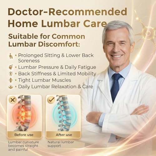 Electric Lumbar Traction Device,Lower Back Massager,Back Traction Device with Adjustable Airbags for Lumbar Pain Relief,Dynamic Traction,3-Level Vibration & 113–131℉ Heat