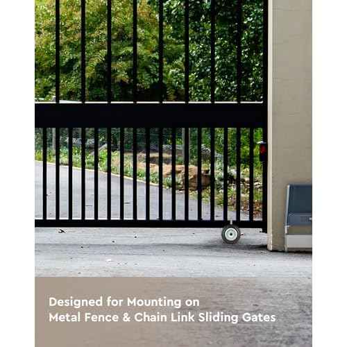 CO-Z 6" Heavy Duty Sliding Gate Wheel for Metal Tube, 600 lb Capacity Chain Link Fence, Undermount Rolling Carrier, Double Wheels, 2Pcs