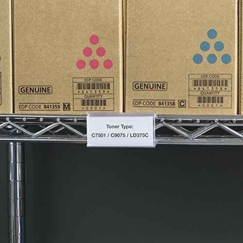 Akro-Mils 29308 Clear Protective Plastic Flat Label Holders for Wire Shelving Retail Display and Warehouses, (25-Pack)
