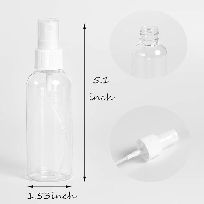 40 Pack Small Spray Bottle, 2.7oz/80ml Travel Spray Bottle, Empty Fine Mist Spray Bottles, Refillable Mini Spray Bottles with Labels