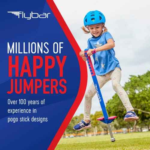 Flybar Maverick Foam Pogo Stick for Kids Age 5 and Up, 40 to 80 Pounds, Pogo Stick for Boys and Girls (Red/Blue)