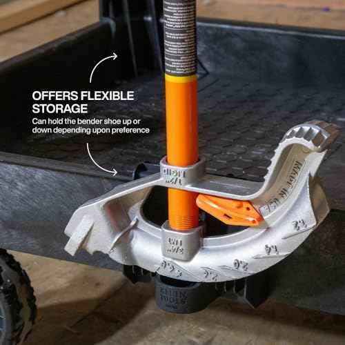 Klein Tools 54852MB MODBox Utility Cart Conduit Bender Holder, Snaps in to Securely Hold 1/2, 3/4 or 1-Inch Conduit Bender, Brooms, Mops