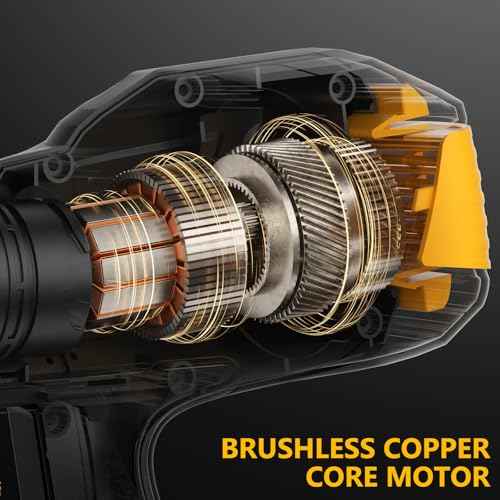 Brushless Cordless Paint Sprayer for Dewalt 20V Battery,4 Nozzles,150 Din/s Viscosity,1000ml/min Flow Rate & 1200ML Electric Paint Gun for Furniture, Walls (Battery Not Included)