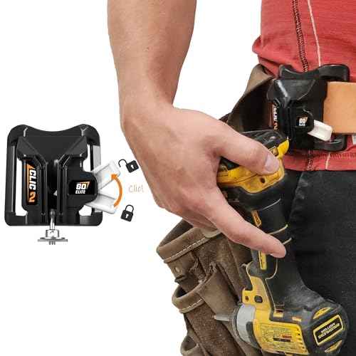 Elite ? Quick Attach with Auto-Locking ? Fits Popular Brands ? Drill, Tape Measure, Nailer Holder ? Practical Tool Accessory ? Gift for Christmas, Birthday, DIYers
