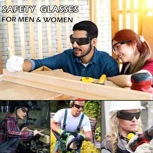 OXG 12 Pack Safety Glasses for Men Women, ANSI Z87.1 Work Glasses Scratch Impact Resistant Lens Protective Eyewear