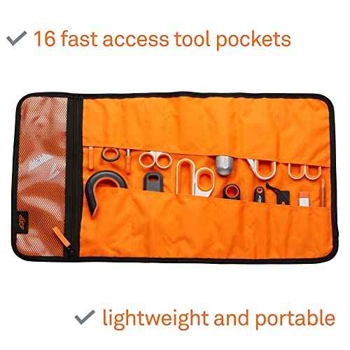 Slice 10478 Tool Roll Up Organizer, Reinforced Stitching, Fits 16 Tools, 1 Pack
