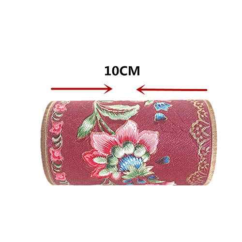Lantern Flower Self-Adhesive Wallpaper Border PVC Wall Covering Borders Bathroom Kitchen Tiles Decor Sticker 5 Meters (Red)