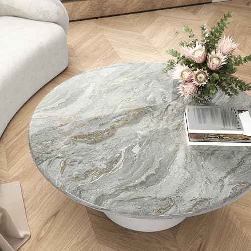 Glossy Grey/Gold Marble Contact Paper Peel and Stick Countertops Gray Peel and Stick Wallpaper for Kitchen Backsplash Faux Marble Wall Paper Self Adhesive Vinyl Granite Wallpapers for Table Cabinets