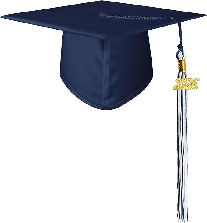 GraduationMall Matte Graduation Cap with 2026 Tassel for High School & Bachelor