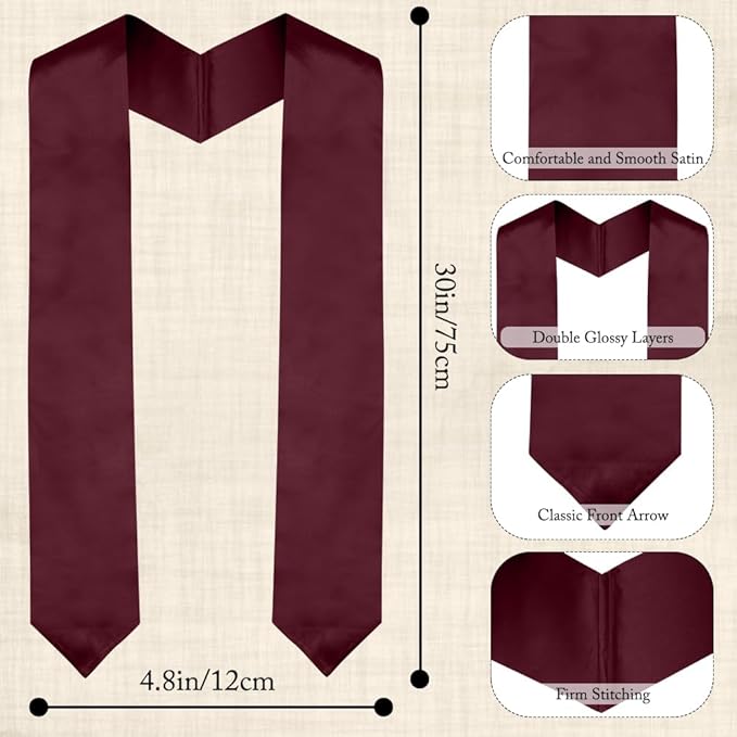 Graduation Stole Graduation Sash Unisex Adults Class of 70'' Stoles for Academic and Choral Ceremony