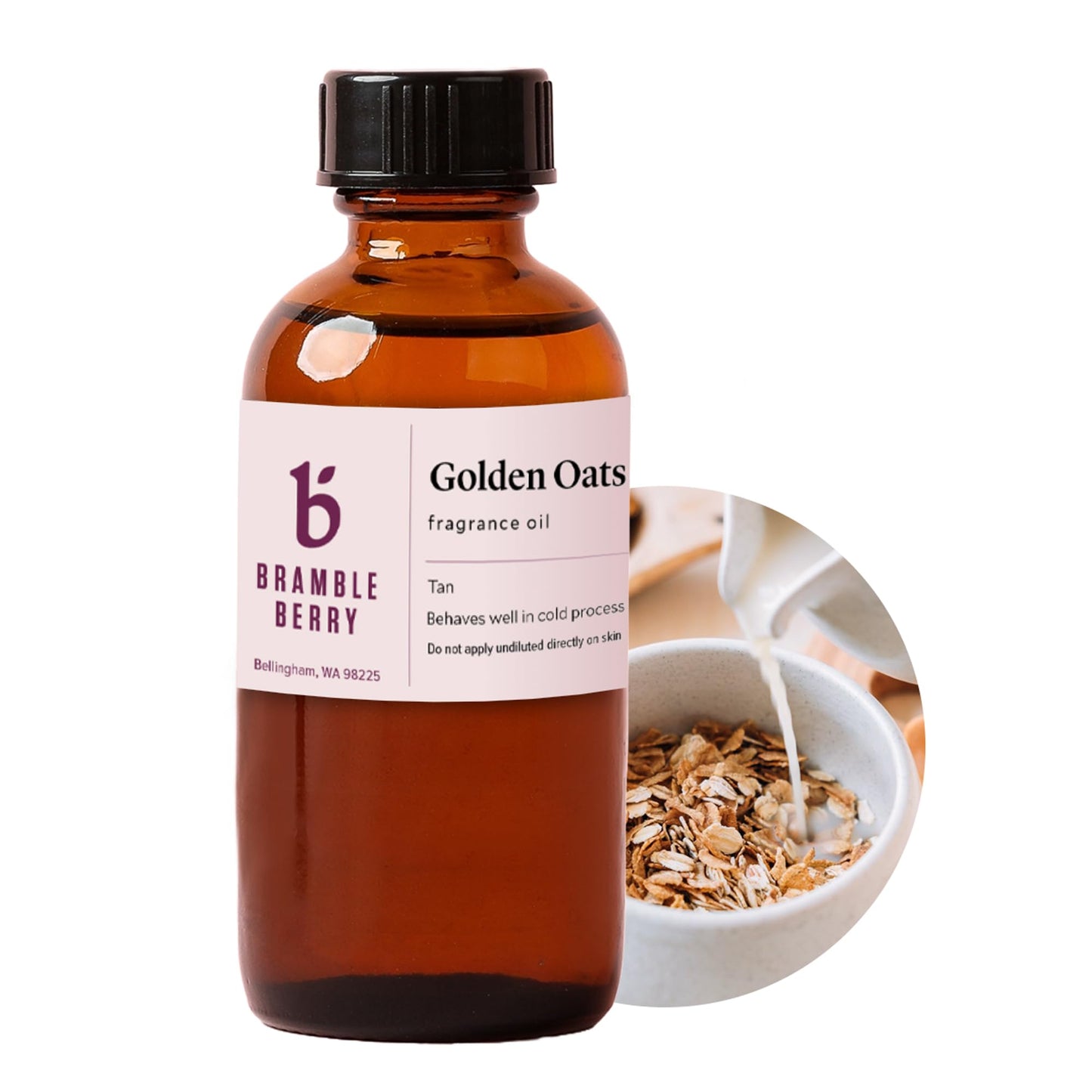 Bramble Berry Golden Oats Fragrance Oil 2 oz | Warm Cereal and Honey Scent for Soap Making, Candles, Lotion, Bath Bombs & Perfume | Skin Safe, Vegan, Paraben & Phthalate Free, DIY Craft Essential