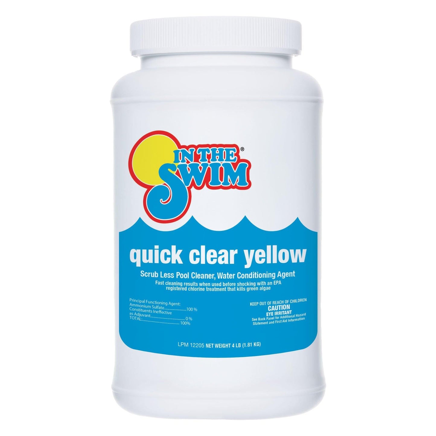 In The Swim Quick Clear Yellow - Turn Your Pool Water from Yellow and Cloudy to Sparkling Blue - 4 Pound
