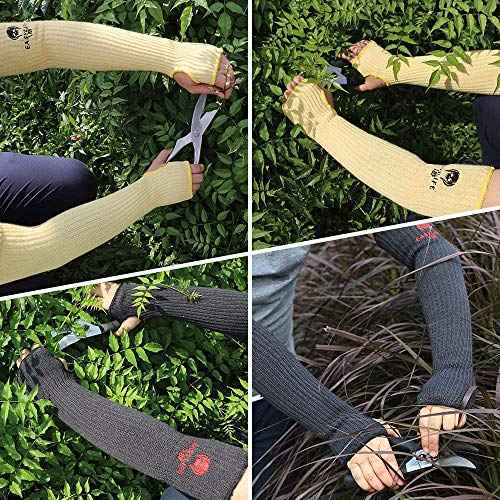 Cut Resistant Arm Protector Gardening Sleeves for Men Women with Thumb Hole - Lightweight & Breathable Farmers Sleeves for Thin Skin & Bruising - Arm Sleeves for Garden, Welding, Biting, Pet Grooming