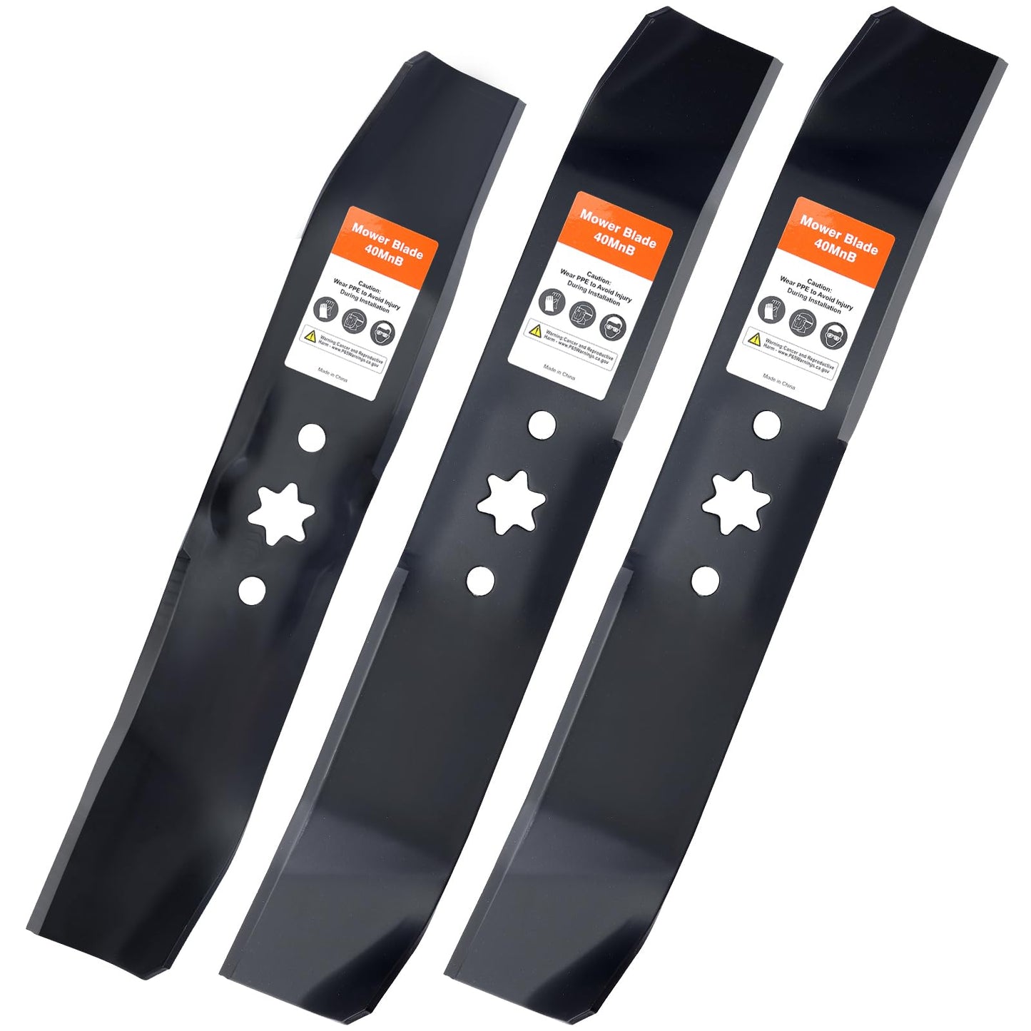 Grasscool 942-0611A 942-0612A Mower Blades for Cub Cadet 46'' Deck Riding Mower Lawn Tractor LT1045 LT1046 Replace 942-04125 942-04124 942-0611 942-0612 942-0616 Mulching