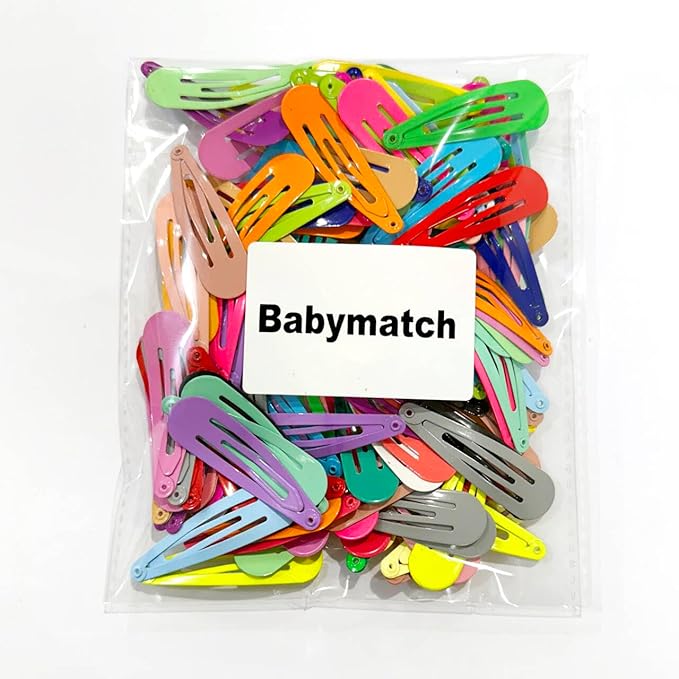 Hair Clips for Girls: 2 inch No Slip Metal Barrettes Snap for Toddlers Kids 150pcs (30 colors)