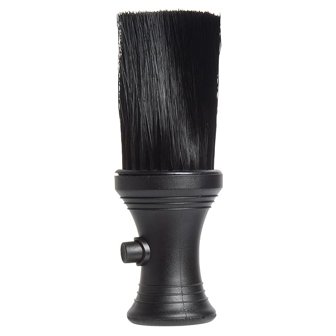 Diane Neck Duster Brush for Hair Cutting, Removes Loose Hair from Neckline and Ears, Barber Supplies and Salon Accessories, Soft Nylon Bristles, Stand Up Base, 6.25” wtih Powder Dispenser