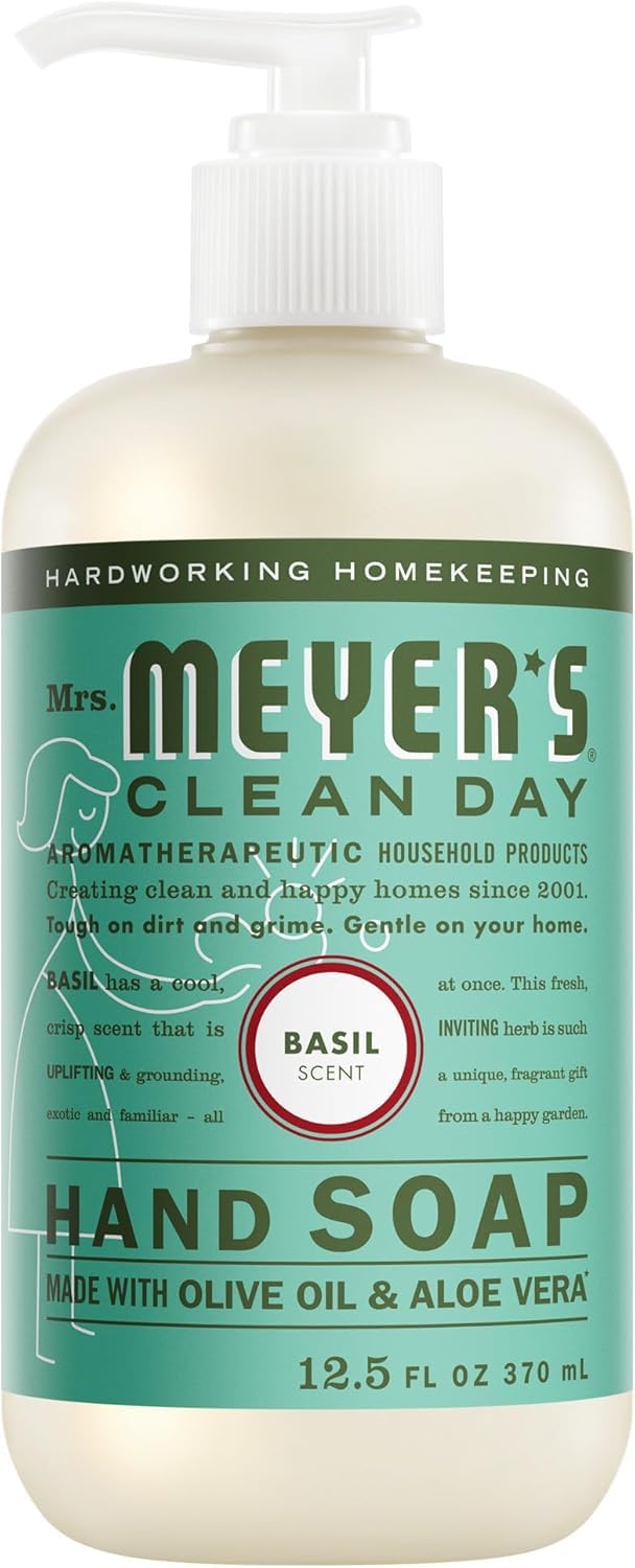 Mrs. MEYER'S CLEAN DAY Liquid Hand Soap Variety Pack 12.5 OZ Each, 3 Count (Lemon Verbena + Basil + Peony)