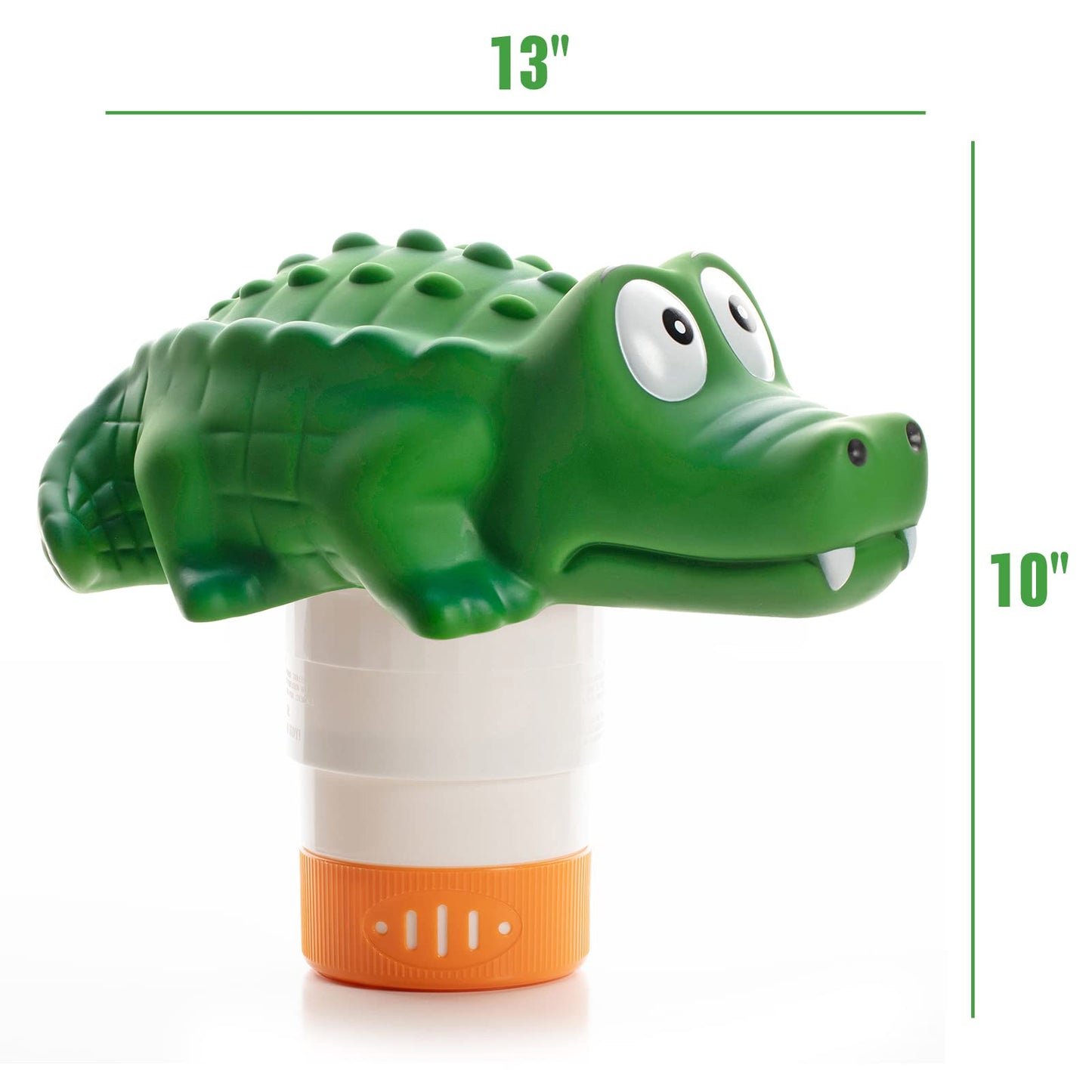 XY-WQ Chlorine Floater, Floating Pool Chlorine Dispenser (Alligator), Fits 1 and 3 Inch Tablets for Large and Small Pools, Hot Tub, Spa