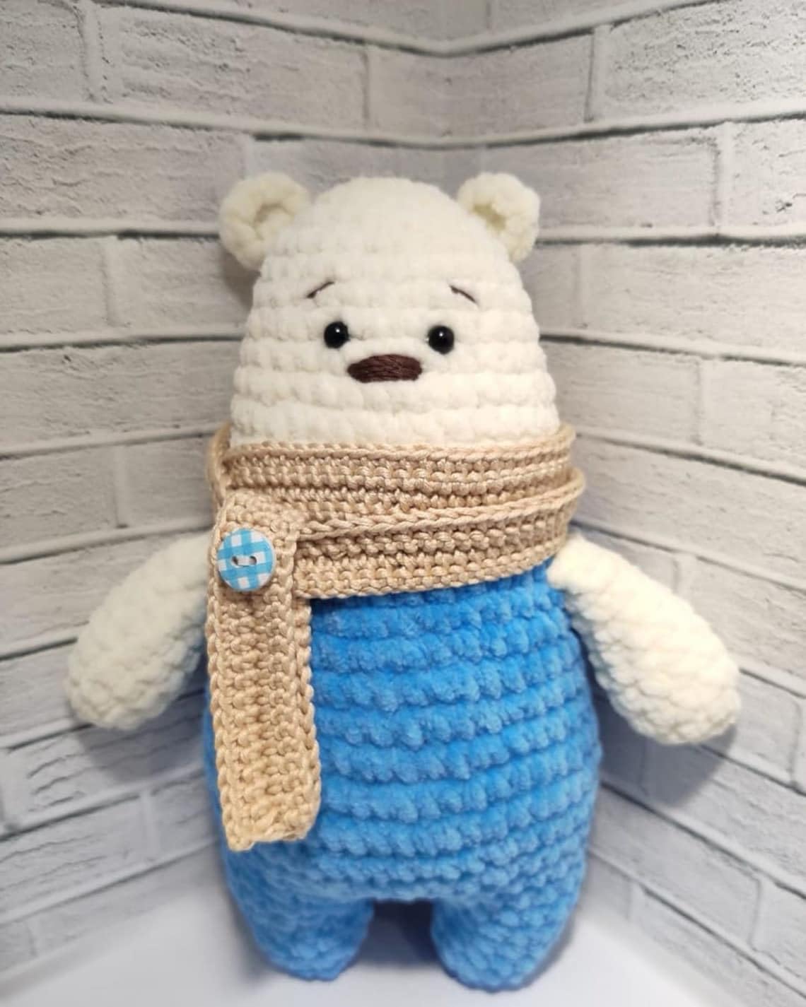 2 Skein/Pack Himalaya Dolphin Baby Chenille Yarn, Each Ball 100 gr (3.5 oz), 120 m (132 Yards), 100% Polyester, Super Bulky Baby Blanket Velvet Amigurumi Yarn, 80327 - Blue