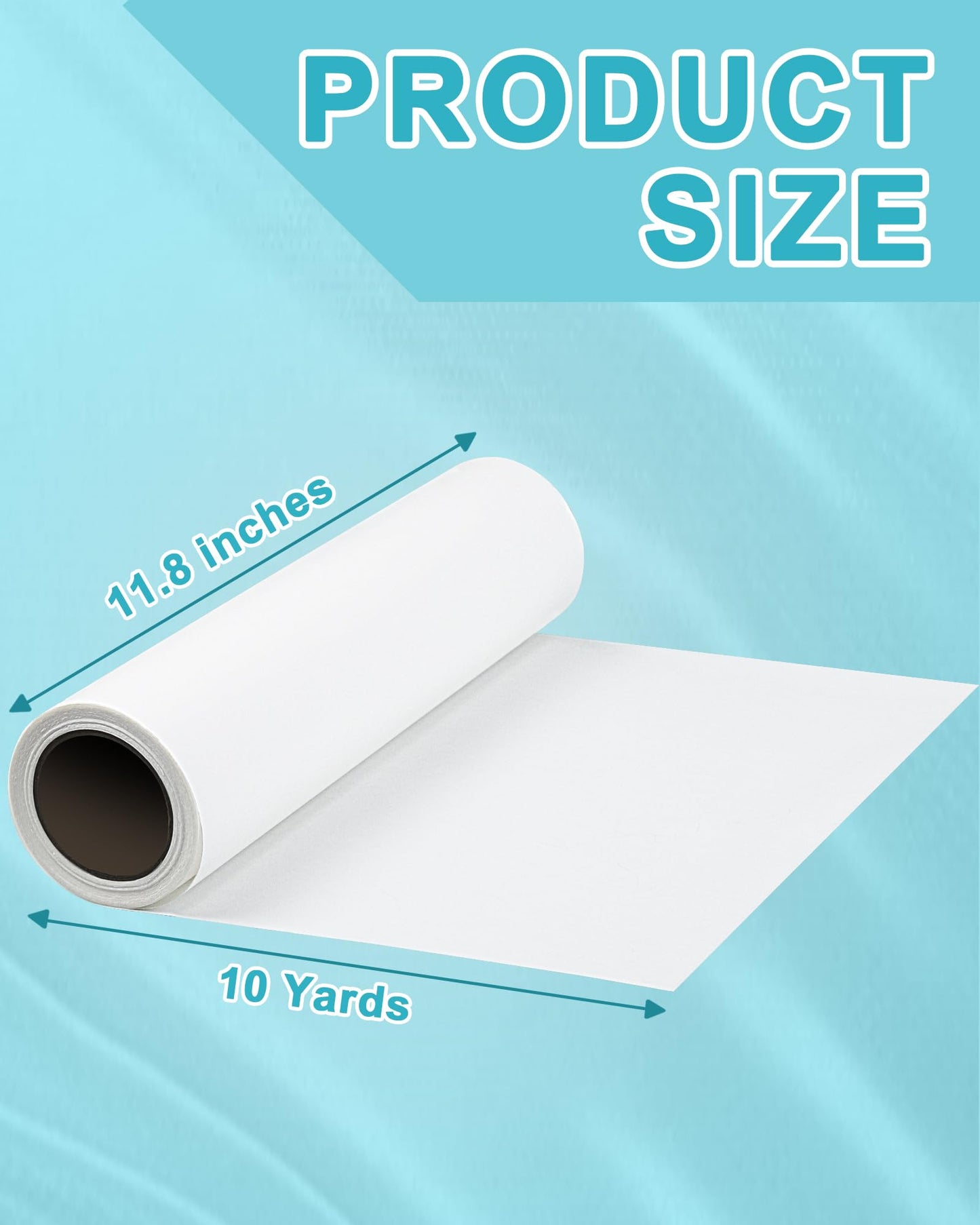 PLANTIONAL Double Sided Iron On Adhesive Film: 11.8 inch x 10 Yards Heavy Weight Double-Sided Press-on Patch Heat Melt Fabric Glue Sheet Permanent Fusible Adhesive