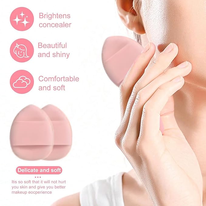 suniya Skincare Face Wash Spa Headband and Wristband Set Makeup Sponges Set Face Soft Triangle Makeup Puff Sponge Pieces Powder Puff Women and Teen Girl Gifts Trendy Stuff Ã¯Â¼ÂPinkÃ¯Â¼Â