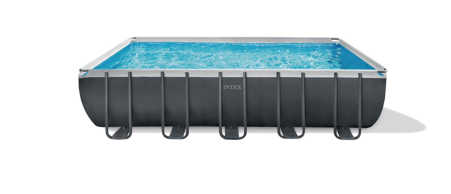 INTEX 26357MZ 20ft x 10ft x 52in Ultra XTR Deluxe Rectangular Above Ground Swimming Pool Set, Includes 1500 GPH Sand Filter Pump, SuperTough Puncture Resistant, Rust Resistant, Easy to Assemble