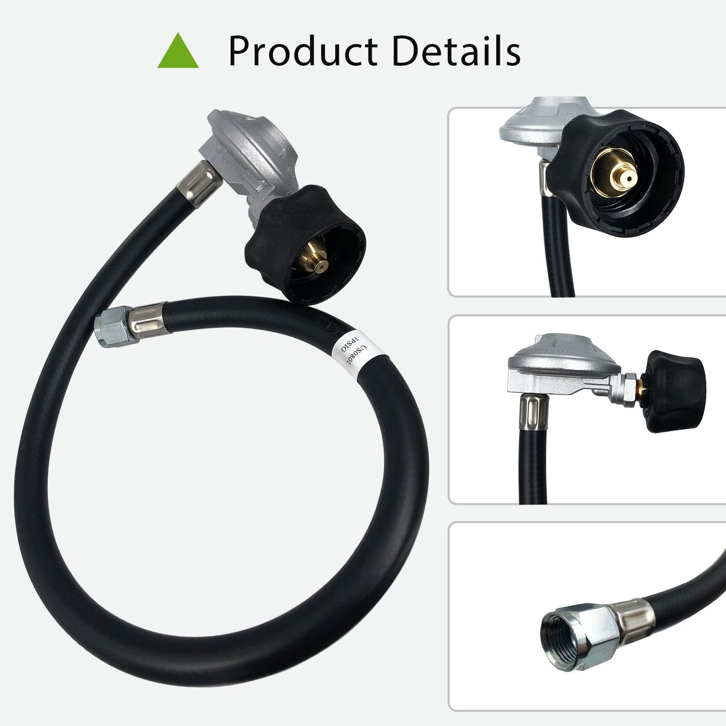 25IN for Weber Hose and Regulator Kit, for Weber Genesis/Spirit/Summit I/II Grill Regulator Replacement, Includes 200/210/300/310/330, Silver/Gold Series, for Weber Gas Grills Parts 7627 67069 69891