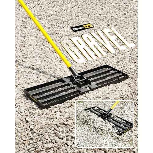 Lawn Leveling Rake, 30"x10" Heavy Duty Sand Leveling Tool with 7FT Long Handle, Steel Golf Rake for Soil, Compost, Gravel, Lawn Leveler for Yard, Garden, Golf Course, Landscaping Level Tool