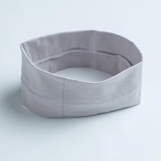 6 Pcs Black Headbands for Women Hair Cotton Headband Non-slip Stretchy Elastic Head Wrap Holder Hair Accessories Black Grey Color