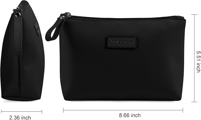 Cosmetic Bags for Women Small Makeup Bag for Purse Pu Leather Makeup Pouch Travel Makeup Bag with Zipper Make Up Bag for Travelling