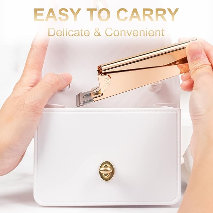 Gold Premium Nail Clippers with Magnets Sizers for Acrylic Nails, Artificial Fake Nail False Nail Tip Cutter Trimmer Manicure Pedicure Sharp Blade Clip Tool For Salon Home Art Beauty