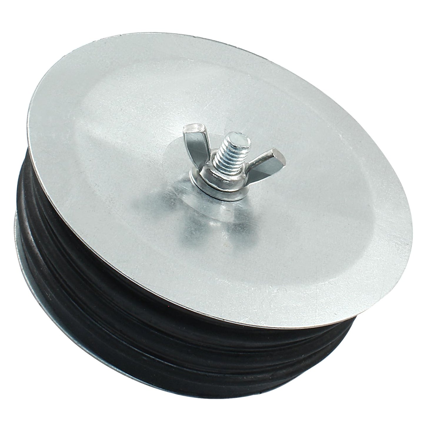 HARSKIYER 5 Inch Sewer Cleanout Cap, Durable Mechanical Test Plug Metal Sewer Drain Cover, Sewage Pipe Cap with Wing Nut for Pipes, Sinks, Pools