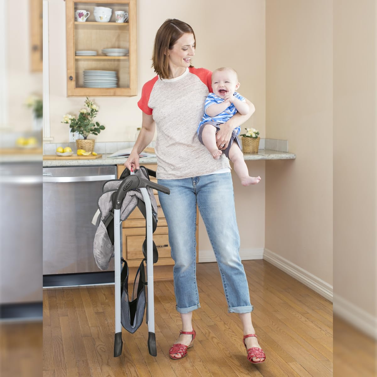 Graco® Slim Snacker High Chair, Ultra Slim, Fast-Folding, Multiple Recline Positions, Comfortable Feeding, Whisk