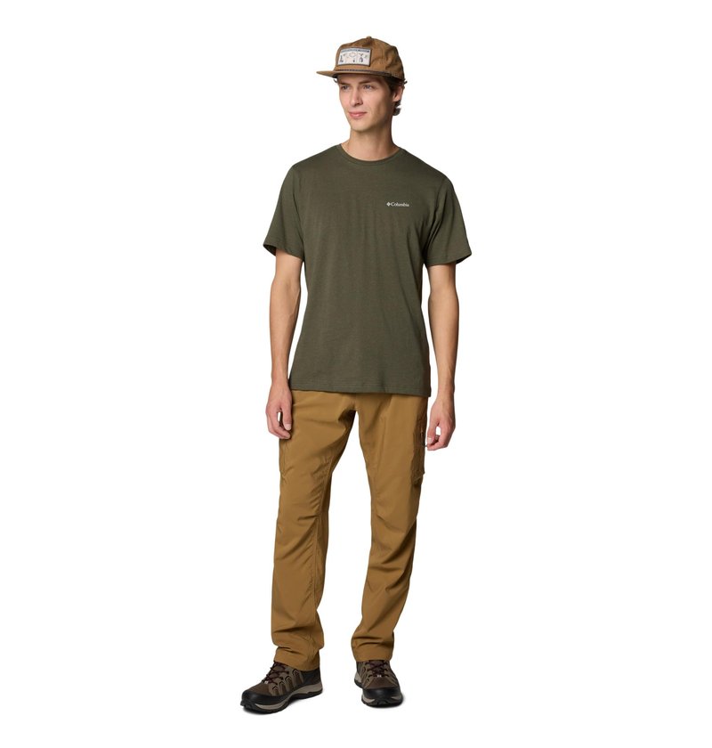 Columbia Mens Thistletown Hills Short Sleeve T-Shirt, Greenscape Heather, X-Large Tall