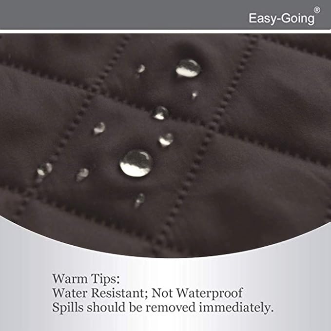 Easy-Going Futon Slipcover Reversible Sofa Cover Armless Couch Cover Water Resistant for Pets, Kids, Children, Dog, Cat (Chocolate/Ivory)
