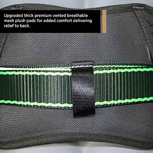 AFP Heavy-Duty 2 D-Ring Waist Body Belt w/Tongue Buckle Premium Stitching (OSHA/ANSI PPE)