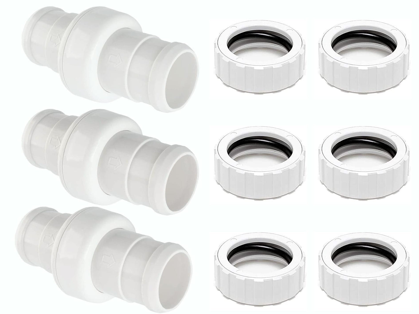 Makhoon Pool Cleaner Hose Swivel & Nut Combo Replacement Kit for Polaris Zodiac 360 (3 Pack)
