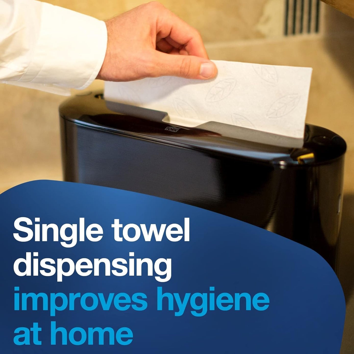 Tork Xpress Paper Towel Dispenser, Black, Single-Dispensing, Compatible with H2 Refills, Space-Saving Design (302028)
