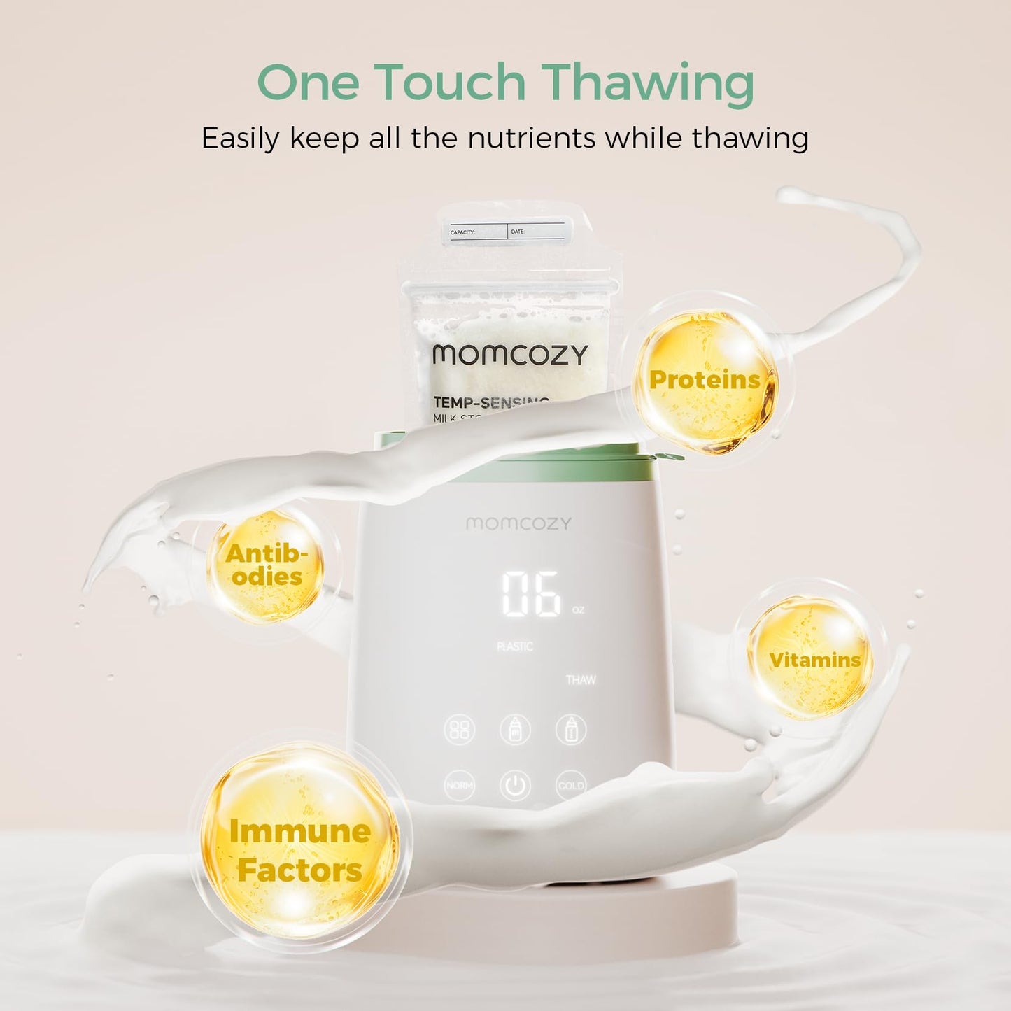 Momcozy Bottle Warmer, Fast Bottle Warmers for All Bottles with Timer, Accurate Temperature Control and Automatic Shut-Off, Multifunctional Bottle Warmer for Breastmilk