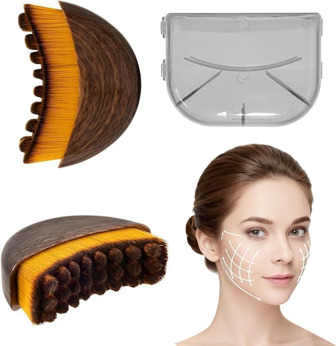 New Lymphatic Contour Face Brush, Dry Brushing Face Brush, Massager for Face, Chin & Jawline Sculpting, Ergonomically Designed to Fit The Skin Precisely and Relieve Fatigue (1pcs)