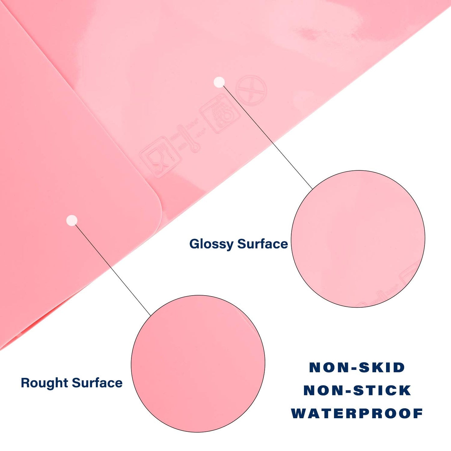 Gartful 23.6 x15.7 inch Resin Silicone Mats, X-Large Silicone Sheets for Jewelry Casting Molds, Nail Art, Acrylic Pouring, Nonstick Table Protector, Multipurpose Mat, Pink, Set of 2