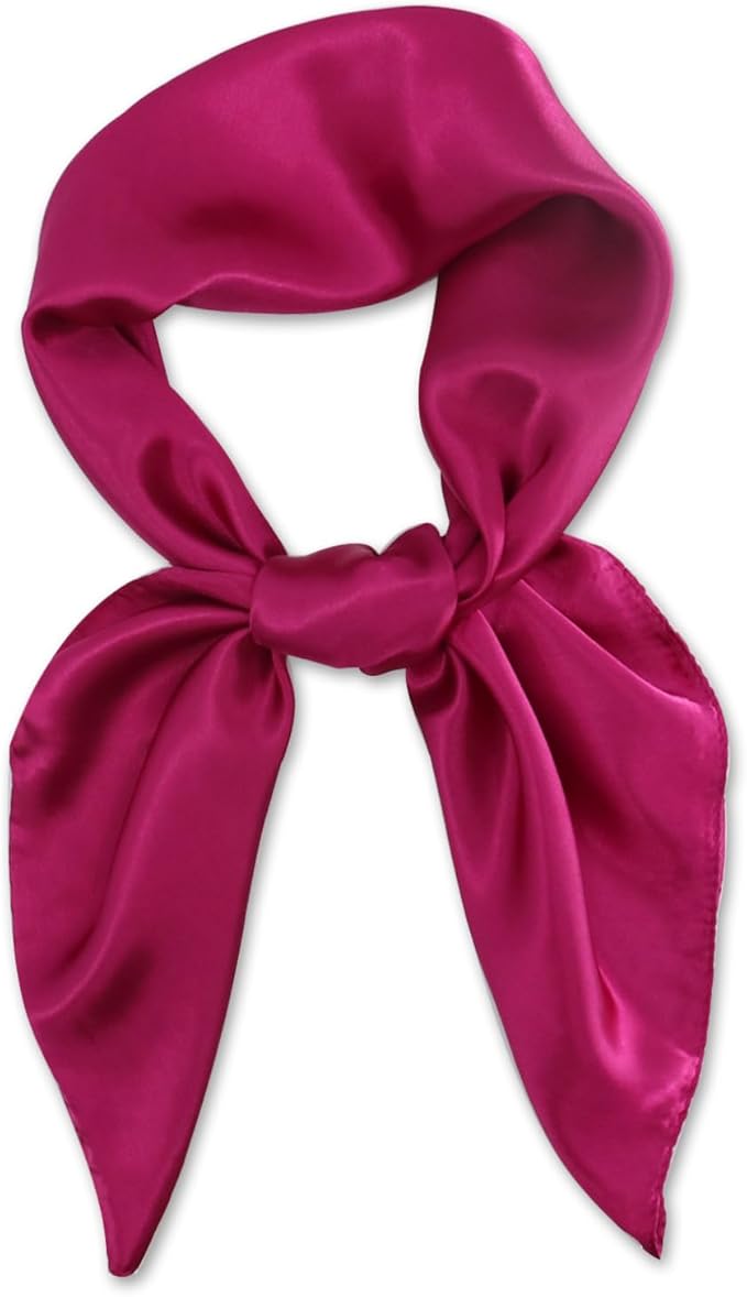 vimate 35" Square Silk Like Head Scarf - Women's Fashion Satin Scarf Bandana for Hair Wrapping at Night.