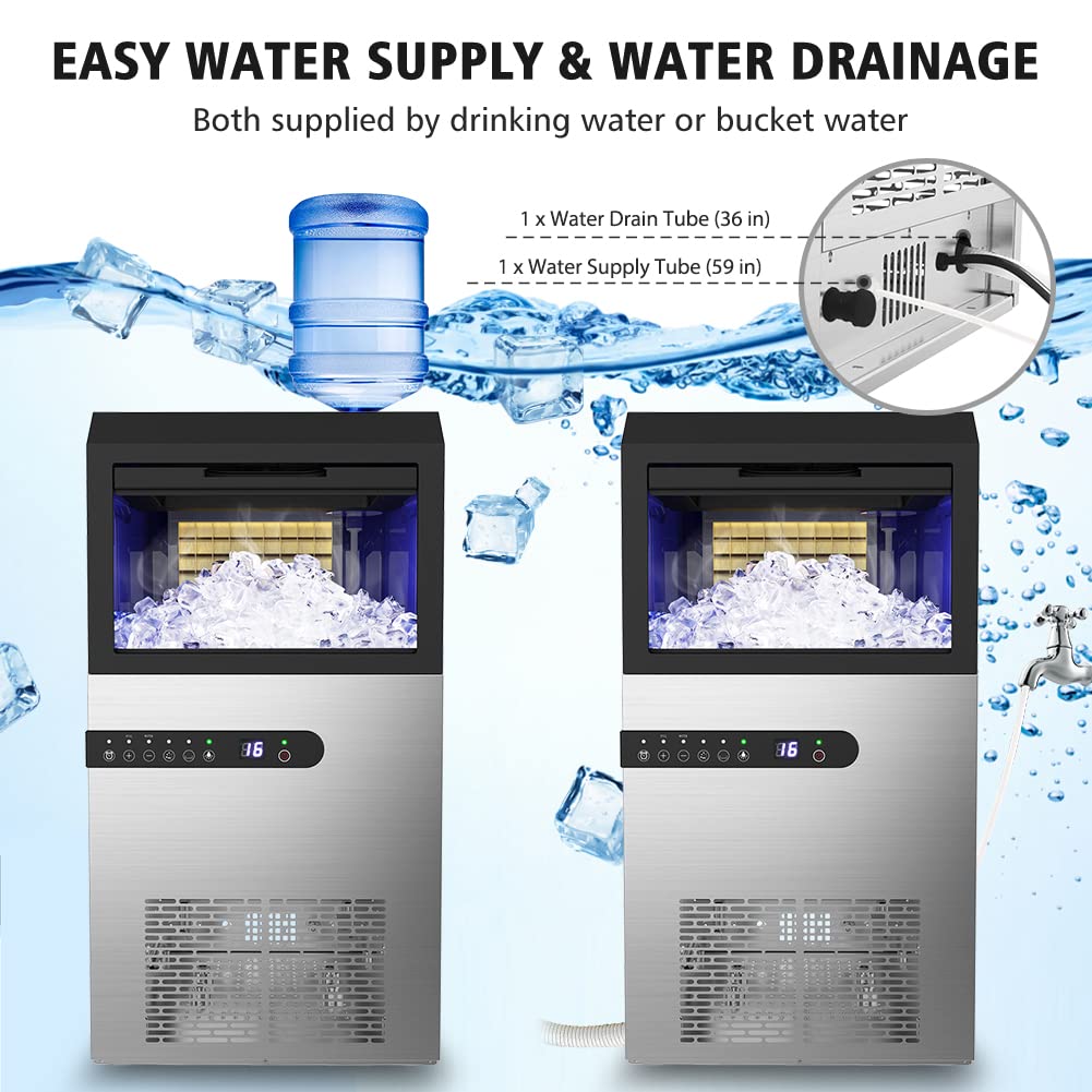 Ice Maker Machine Countertop, Portable Ice Maker with 26lbs/24Hrs, 9 Cubes Ready in 7 Minutes, Self Cleaning, Transparent Window, LifePlus Ice Cube Maker for Home Kitchen Office Bar